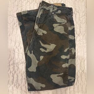 Green Camo American Eagle Corduroy Pants